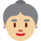 Old Woman - Medium Light emoji on Twitter